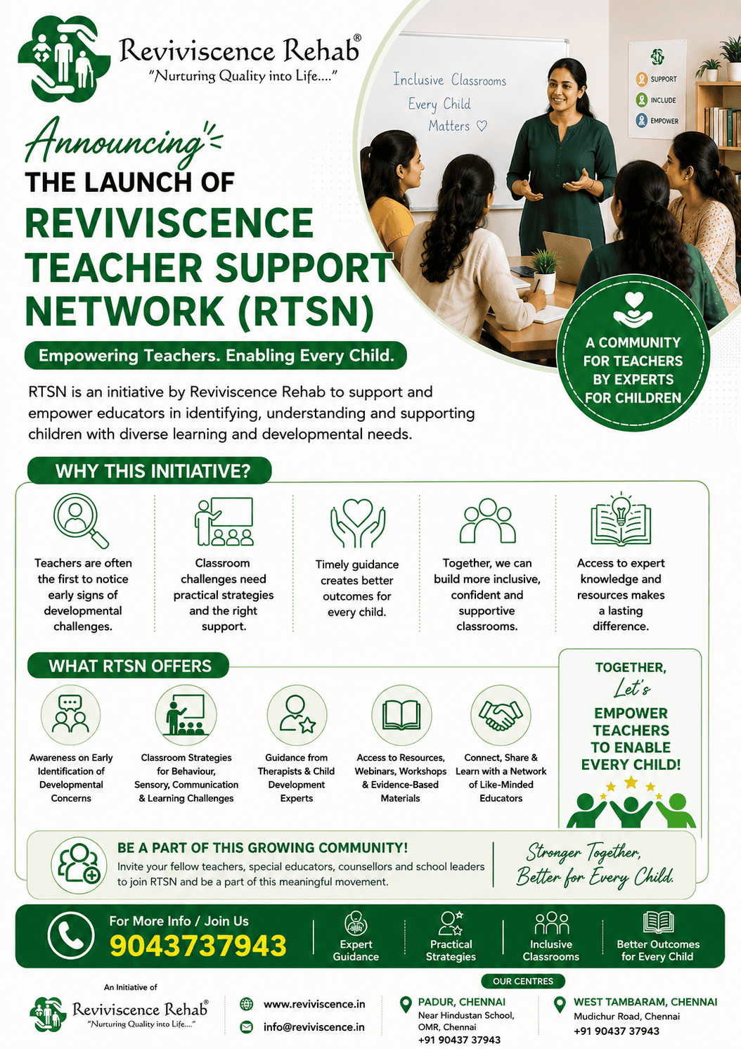  Reviviscence Teacher Support Network (RTSN)! 